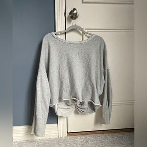 Pull over sweatshirt w/ back cut out